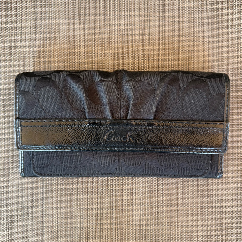 Coach Ashley Black Signature Wallet